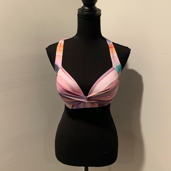 La Blanca Ocean Tides Bikini Top in Multicolor size 10 - Picture 2 of 6